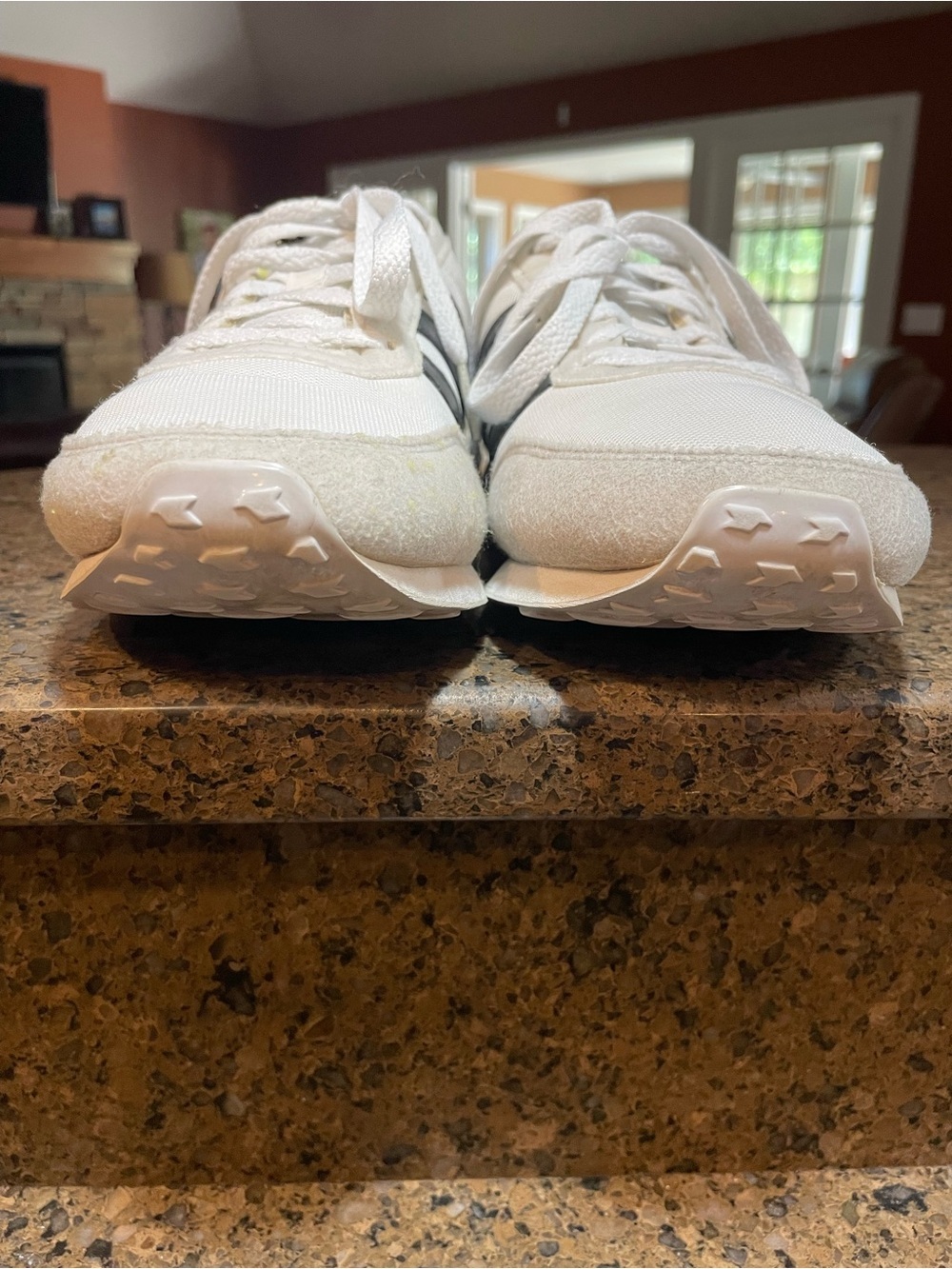 Adidas V Racer 2 Womens Sz 8.5 Crystal White Carbon Black Stripe Fashion Low Top - Picture 9 of 11